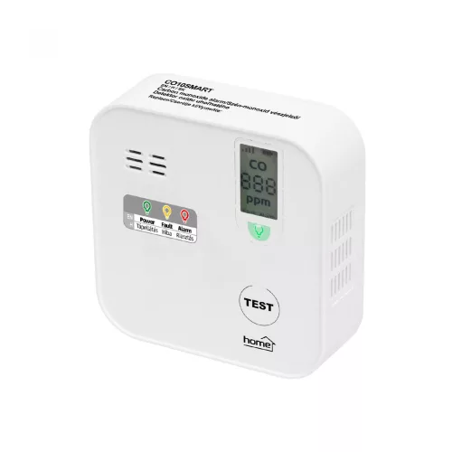 CO10SMART Home CO10SMART szén-monoxid vészjelző, Tuya kompatibilis, Wi-Fi kapcsolat , LCD kijelző, 