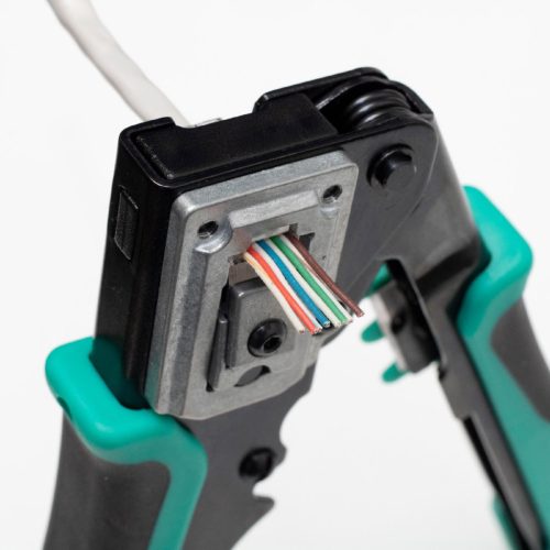 CP-342 Pro'skit CP-342 UTP-RJ45-8P8C gyorskrimpelő fogó, nyitott végű dugókhoz, biztonsági zár, gyo