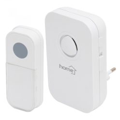   HOME DB 1031AC vezeték nélküli csengő, 100m hatótáv, 3-fokozatú hangerő, 36 dallam, 8 párosítható nyomógomb, zavarvédett, 230V-os tápellátás