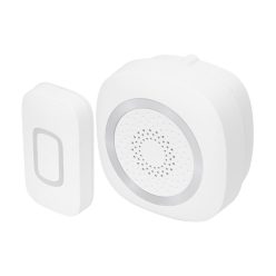   HOME DB 1601DC vezeték nélküli csengő, 160m hatótáv, 60 dallam, 3-fokozatú hangerő és némítás, kapcsolható fényjelzés, elemes tápellátás