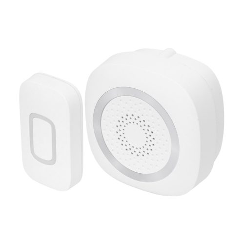 HOME DB 1601DC vezeték nélküli csengő, 160m hatótáv, 60 dallam, 3-fokozatú hangerő és némítás, kapcsolható fényjelzés, elemes tápellátás