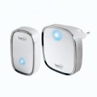 HOME DB 2020AC vezeték nélküli csengő, 200 m hatótáv, 59 dallam, 5 fokozatú hangerő, kék LED, 230 V-os tápellátás