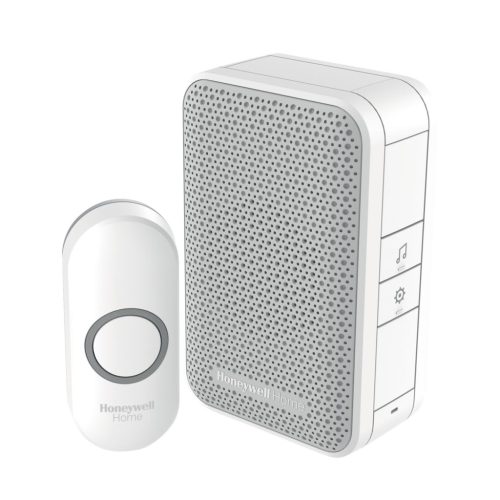 Honeywell HOME DC311NP2 vezeték nélküli csengő, 150m hatótávolság, 4 dallam, IP55 védett nyomógomb, 230V tápellátás