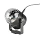 DL80R SAL DL80R projektoros party lámpa, RGB LED, 80 mm átmérő, álló vagy körbe forgó fényeffekt, a
