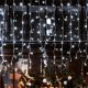 DLFJ_400_WH Home DLFJ 400/WH LED-es fényfüggöny, 10 m / 400 db hidegfehér LED, állófényű, fehér vez