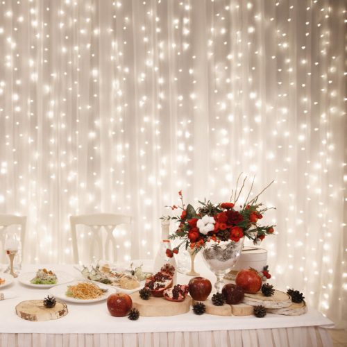 DLF_600_WW Home DLF 600/WW LED-es fényfüggöny, 2x3 m / 600 db melegfehér LED, állófényű, fehér veze