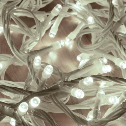 DLI_200_WH Home DLI 200/WH LED-es fényfüzér, 10 m / 200 db hidegfehér LED, állófényű, fehér vezeték