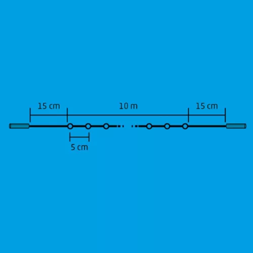 DLI_200_WW Home DLI 200/WW LED-es fényfüzér, 10 m / 200 db melegfehér LED, állófényű, fehér vezeték