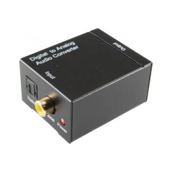 DTA_AUDIO SAL DTA AUDIO digitális-analóg audió átalakító, 2in1 TOSLINK és koaxiális RCA bemenet, 2 