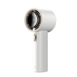 FA53PROwhite__FanPro1_White_ JisuLife FA53PRO White kézi ventilátor, 2500mAh akkumulátor, LED kijel