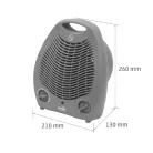 FK1M HOME FK1M ventilátoros fűtőtest, max. 2000 W, 2 fokozat, 3 funkció, termosztát, szürke színű