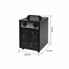 FKI3 HOME FKI3 hordozható ventilátoros fűtőtest, max. 3000 W, 2 fokozat, termosztát, IPX4, dupla fa