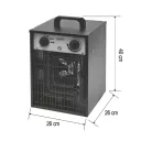 FKI5 HOME FKI5 hordozható ventilátoros fűtőtest, max. 5000 W, 2 fokozat, termosztát, IPX4, dupla fa
