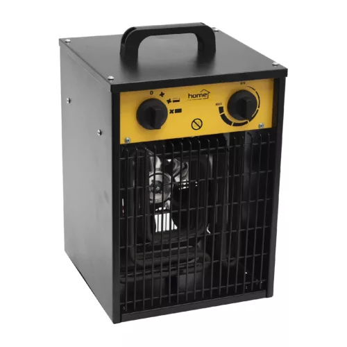 FKI5 HOME FKI5 hordozható ventilátoros fűtőtest, max. 5000 W, 2 fokozat, termosztát, IPX4, dupla fa
