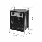 FKI9 HOME FKI9 hordozható ventilátoros fűtőtest, max. 9000 W, 2 fokozat, termosztát, IPX4, dupla fa