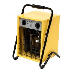   HOME FKI 50 hordozható elektromos ventilátoros ipari fűtőtest, 2500W/5000W, IPX4 védelem
