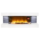 HOME FKK 10 szabadon álló elektromos kandalló, panoráma, 1000W/2000W, fehér, 8 tűztér világítási mód