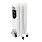 HOME FKOS 7 M elektromos olajradiátor, 600W/900W/1500W, 7 tagú, fehér