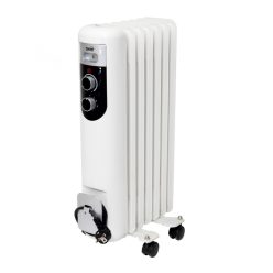   HOME FKOS 7 M elektromos olajradiátor, 600W/900W/1500W, 7 tagú, fehér