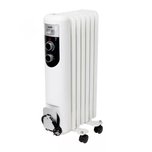 FKOS_7_M Home FKOS 7 M elektromos olajradiátor, 600W/900W/1500W, 7 tagú, fehér