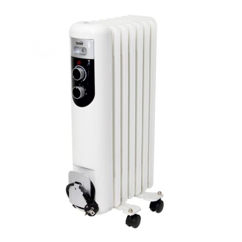 HOME FKOS 7 M elektromos olajradiátor, 600W/900W/1500W, 7 tagú, fehér