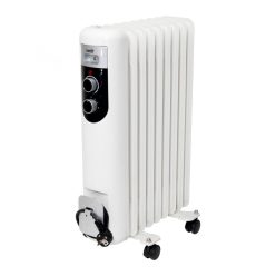   HOME FKOS 9 M elektromos olajradiátor, 800W/1200W/2000W, 9 tagú, fehér