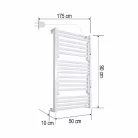 FKTW345W HOME FKTW345W fali elektromos törölközőszárító, 345 W, visszajelző LED, 4 program, IPX1, 2