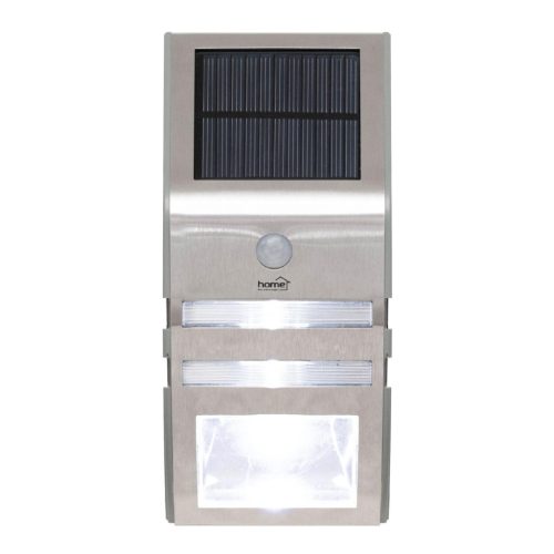 FLP30SOLAR Home FLP30SOLAR napelemes LED lámpa, 30 lm, PIR mozgásérzékelő, 3-5m, 2 db hidegfehér SM