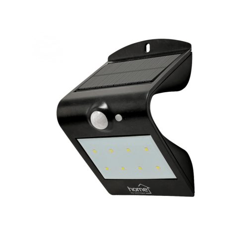 HOME FLP 2/BK SOLAR napelemes LED lámpa, 120° mozgásérzékelő, időjárásálló, 1,5 W, 200 lm, elöl 6000 K, hátul 3000 K