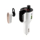 FMBT_1000 SAL FMBT 1000 BT fülhallgató autós töltővel, FM transmitter, QC USB gyorstöltő, Bluetooth