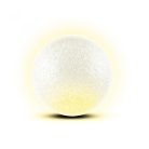 HOME GLE 12/WW EVA gömb dekoráció, 1db melegfehér LED, beltéri kivitel, 12 cm-es átmérő, elemes tápellátás
