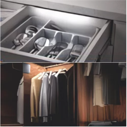GLS7 HOME GLS7 nyitásérzékelős bútorlámpa, 7db hidegfehér SMD LED, automatikus kapcsolás, közelítés