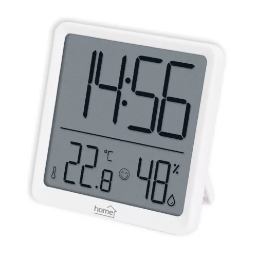 HOME HC17 páratartalom és hőmérséklet mérő ébresztőóra, prémium LCD kijelzővel, hűtőszekrényre, bútorra, falra helyezhető
