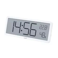 HC18 HOME HC18 páratartalom és hőmérséklet mérő ébresztőóra, prémium LCD kijelzővel, bútorra, falra