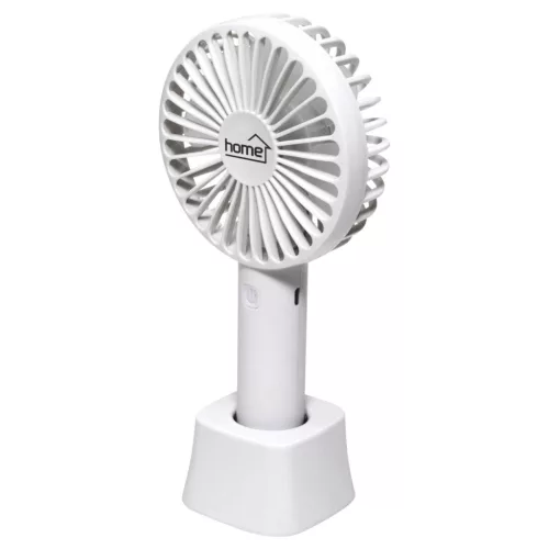 HF_9_WH Home HF 9/WH kézi, tölthető ventilátor, 4 W, 10 cm-es lapátátmérő, 3 fokozat, 1200 mAh Li-i