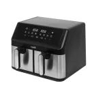 HGAF29 HOME HGAF29 duplakosaras forrólevegős sütő, 2 x 4,5L, 2000 W, digitális vezérlés, 8 féle üze