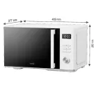 HGMH25GR HOME HGMH25GR mikrohullámú sütő, 25 liter, grillfunkció, 25l, fehér, 900 W, digitális, 5 f