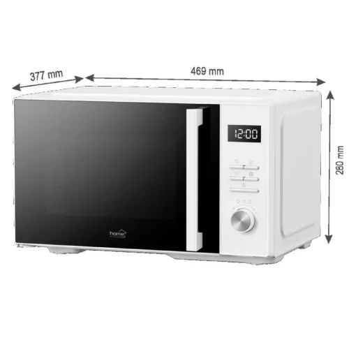 HGMH25GR HOME HGMH25GR mikrohullámú sütő, 25 liter, grillfunkció, 25l, fehér, 900 W, digitális, 5 f