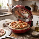 HGPZ30 HOME HGPZ30 elektromos pizzasütő, 1200W, max. 430 °C, mechanikus hőmérő, pizzakő, duplafalú 