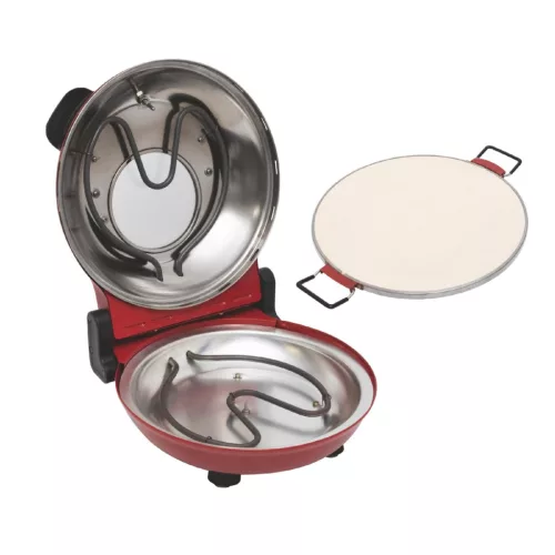 HGPZ30 HOME HGPZ30 elektromos pizzasütő, 1200W, max. 430 °C, mechanikus hőmérő, pizzakő, duplafalú 