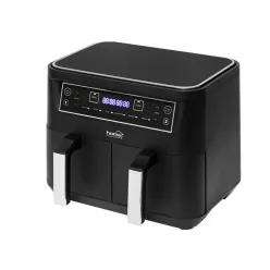HG_AF_24 Home HG AF 24 air fryer, forrólevegős fritőz, 2 X 3,8 literes, 6-féle üzemmód, 2460 W, MEA
