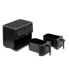 HOME HG AF 24 air fryer, forrólevegős fritőz, 2 X 3,8 literes, 6-féle üzemmód, 2460 W, MEAL funkció, DUAL funkció, fekete
