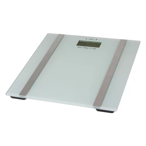 HG_FMZ_18 Home HG FMZ 18 fürdőszobai mérleg, méréshatár 180 kg, mérési pontosság 100 g, LCD kijelző