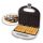 HOME HG GS 21 gofrisütő, teljesítmény 750 W, tapadásmentes sütőfelület, egyszerre két gofri készíthető