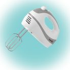 HOME HG KM 18 kézi mixer, teljesítmény 250 W, 5 sebességfokozat, TURBO fokozat, habverő és dagasztó karok, fehér