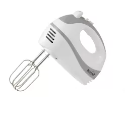   HOME HG KM 18 kézi mixer, teljesítmény 250 W, 5 sebességfokozat, TURBO fokozat, habverő és dagasztó karok, fehér