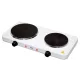 HG_R_02WH Home HG R 02WH hordozható elektromos főzőlap, dupla, teljesítmény 1000 W + 1500 W, ∅15 cm