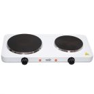 HG_R_02WH Home HG R 02WH hordozható elektromos főzőlap, dupla, teljesítmény 1000 W + 1500 W, ∅15 cm