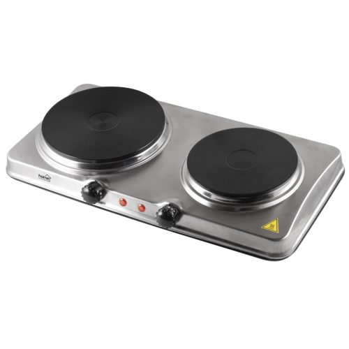 HG_R_04SS Home HG R 04SS hordozható elektromos főzőlap, dupla, teljesítmény 1000 W + 1500 W, ∅15 cm