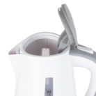 HOME HG VF 05 vízforraló, teljesítmény 2000 W, 1,2 literes víztartály, 360°-ban forgatható állvány, rejtett fűtőszál, fehér